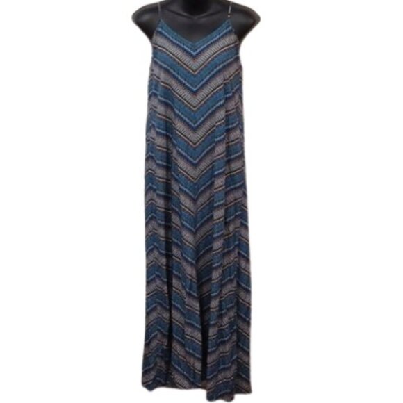 Gap Chevron/Dot Print Bias Cut Maxi Dress- Sz. Sm - Picture 1 of 8